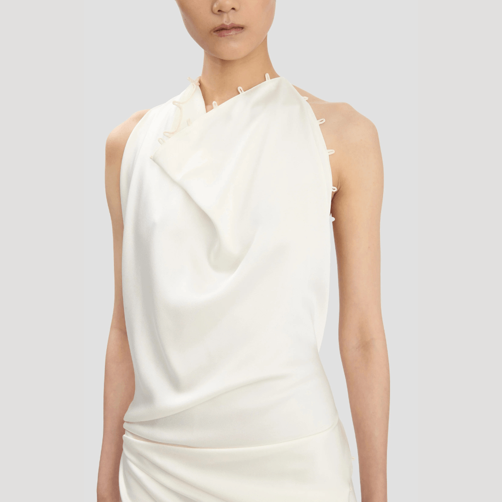 Vestido Longo Detalhe Fenda Victoria Beckham Vestido Longo Detalhe Fenda Victoria Beckham