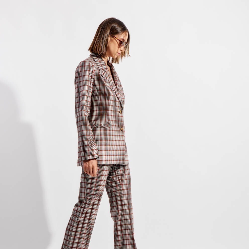 Blazer Gabardine Vichy Lena - Vermelho Paprica/36