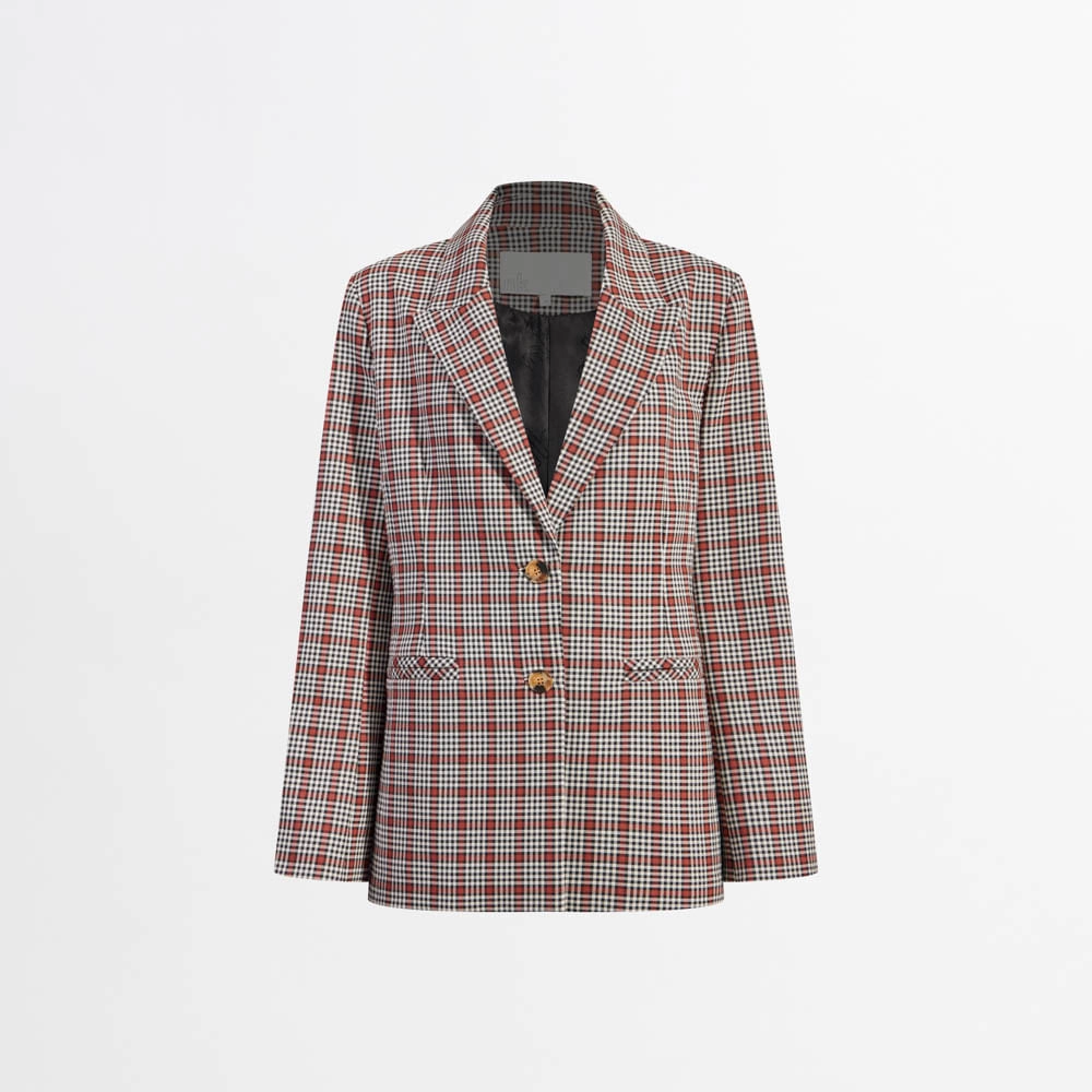 Blazer Gabardine Vichy Lena - Vermelho Paprica/36