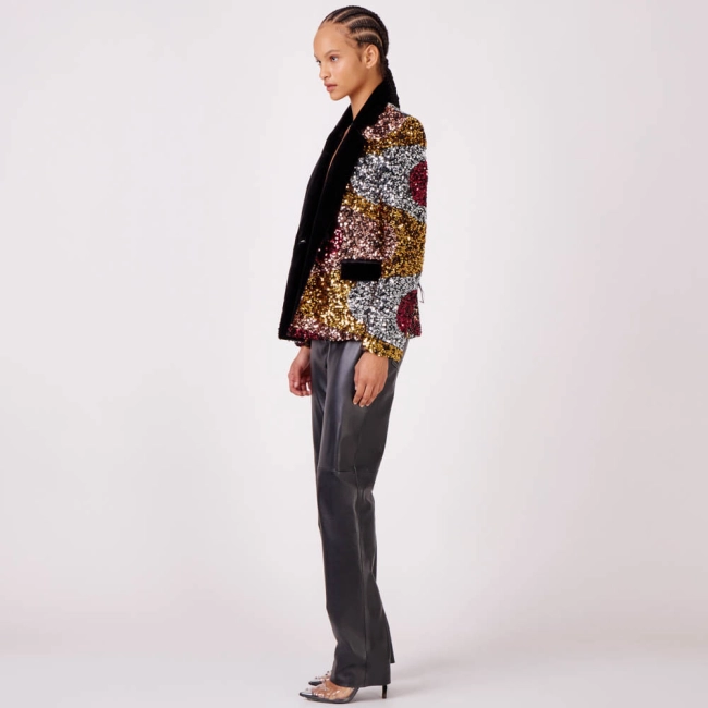 Blazer Paetê Velvet Poppy (ref a22e)