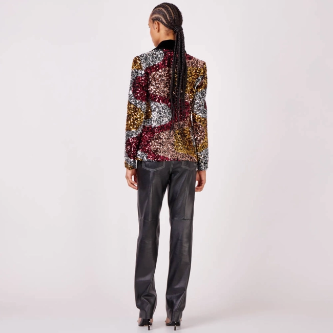 Blazer Paetê Velvet Poppy (ref a22e)