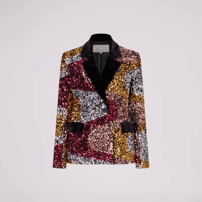 Blazer Paetê Velvet Poppy (ref a22e)