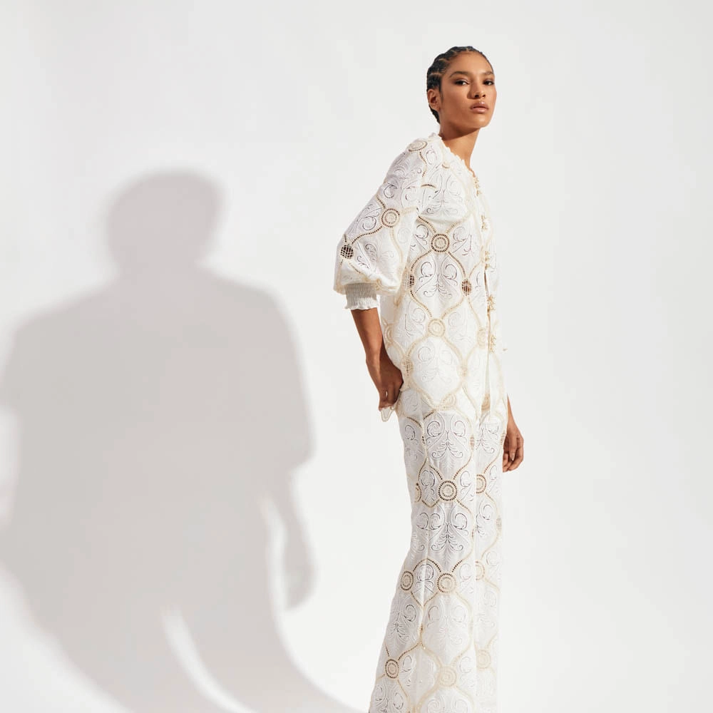 Blusa Bordado Sand Mike - Off/Cru/36