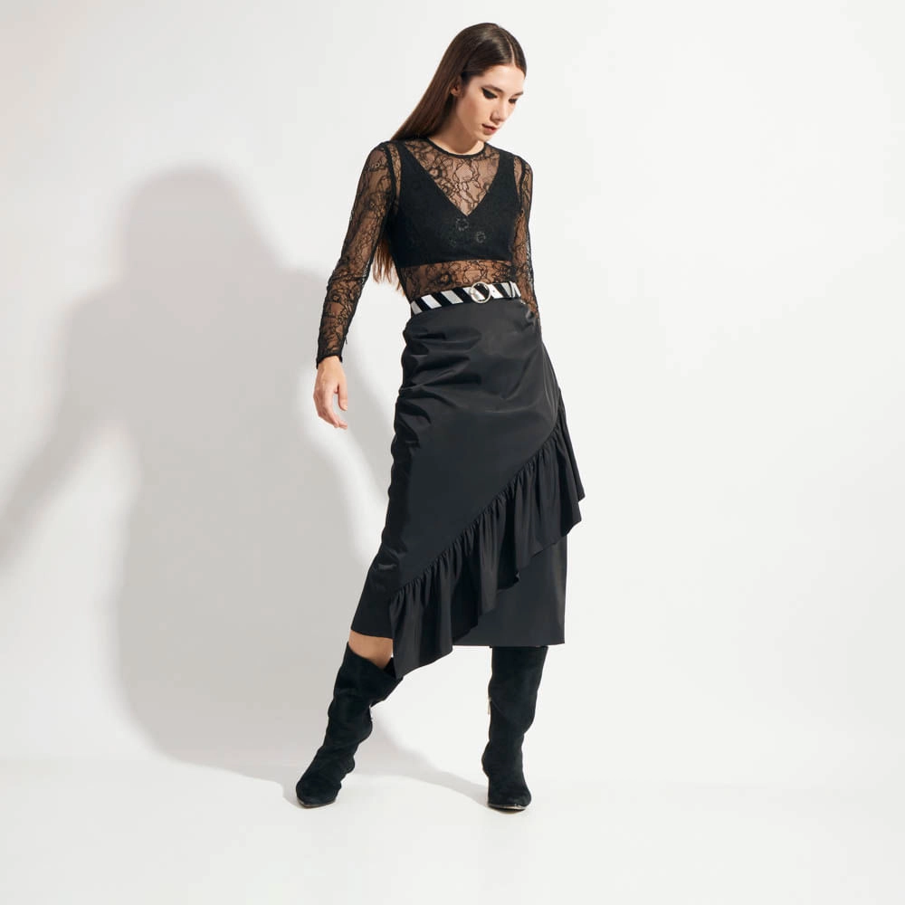 Blusa Flower Lace Felipa - Preto/PP