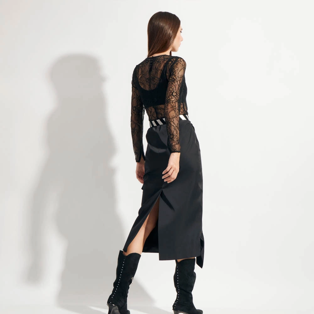 Blusa Flower Lace Felipa - Preto/PP