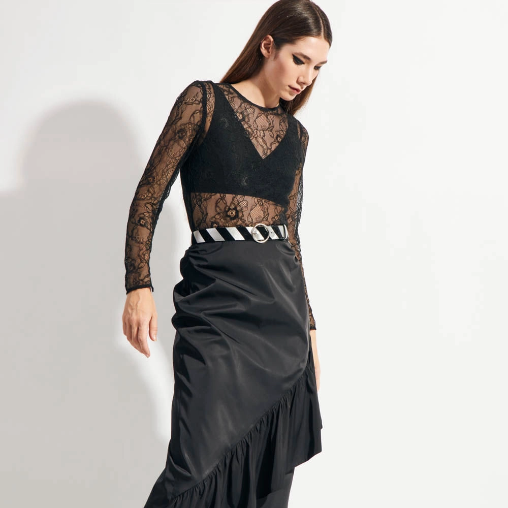 Blusa Flower Lace Felipa - Preto/PP