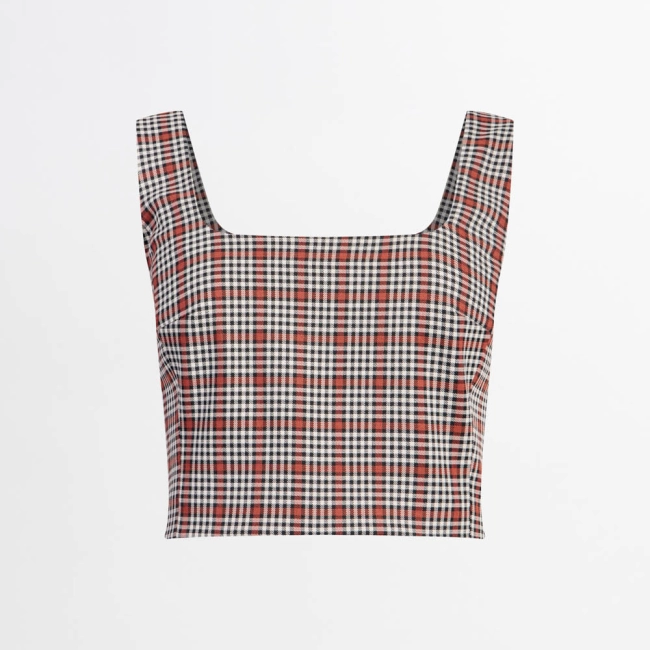 Blusa Gabardine Vichy Lauren (ref ef0f)