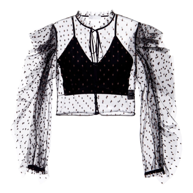 Blusa Tule Diamante Zess