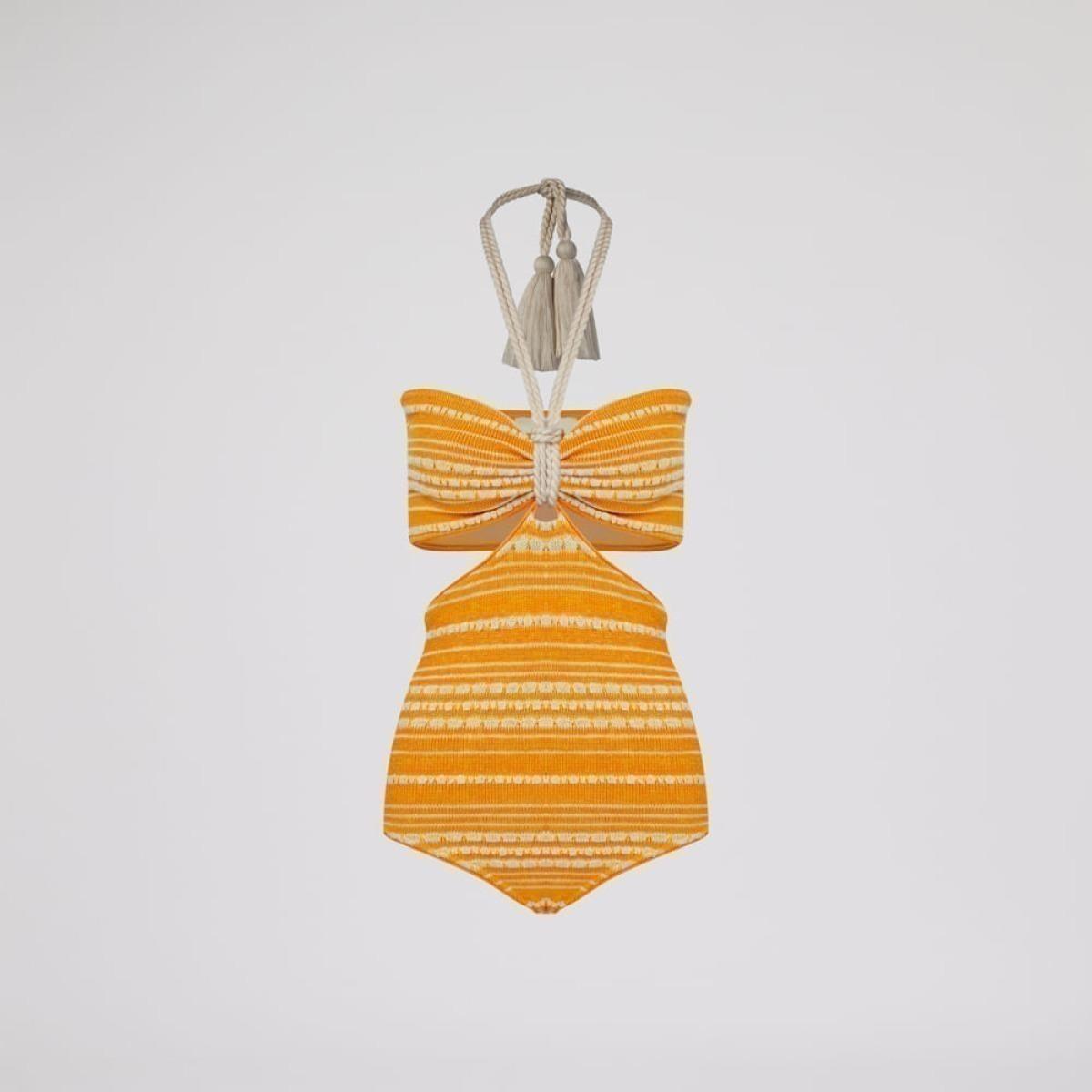 Body Jacquard Semi - Laranja/P