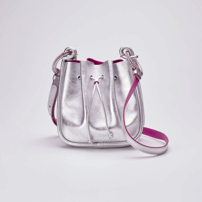 Bolsa Couro Metalizado Ligia