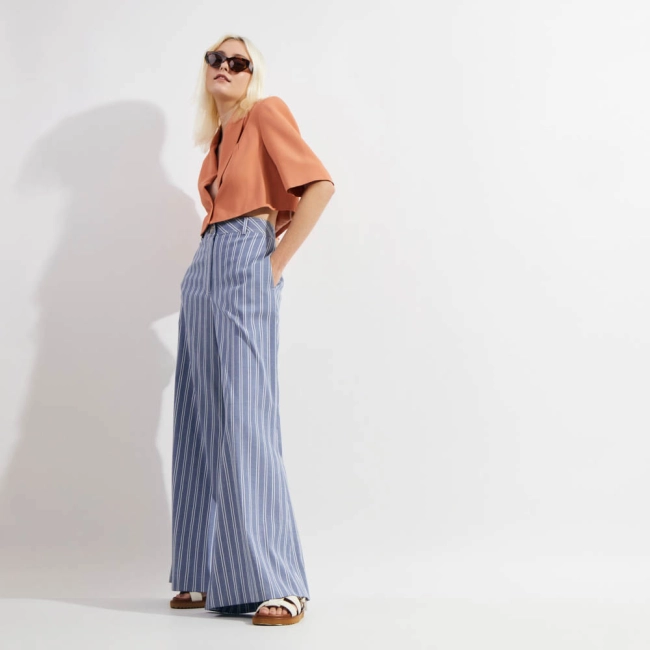 Calça Algodão Listra Alana (ref d9d1)