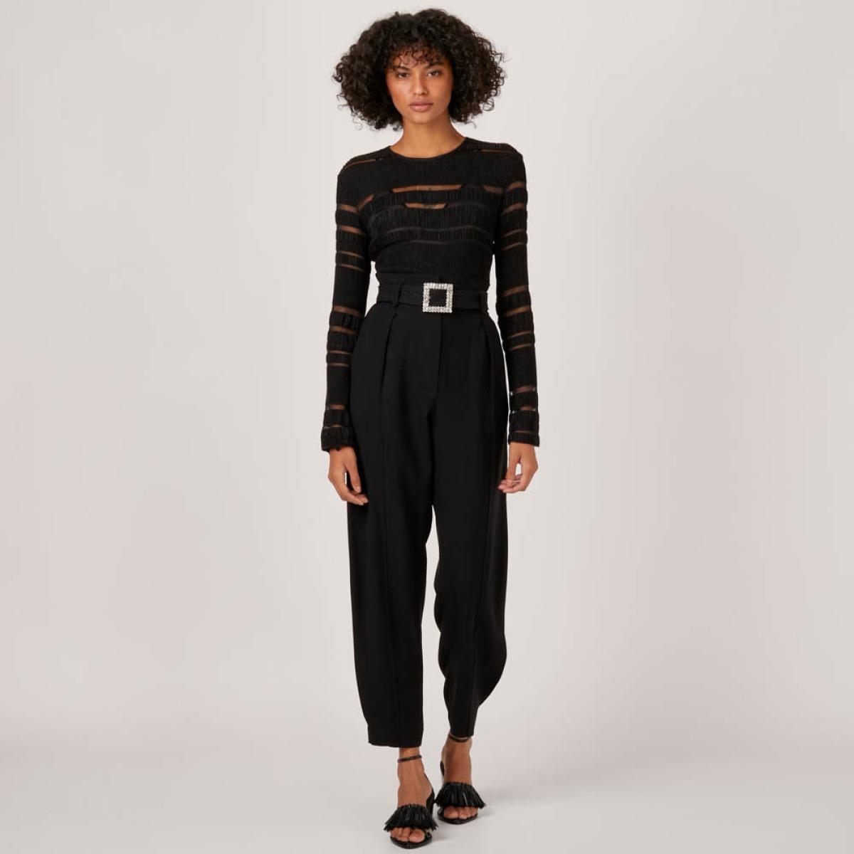 Calça Crepe Cristal Giorgia - Preto/40 Calça Crepe Cristal Giorgia - Preto/40
