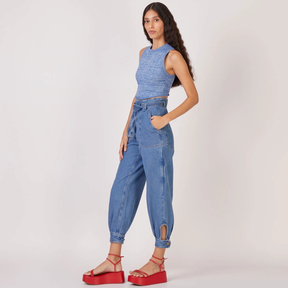 Calça Jeans Freddie - Azul Indigo Medio/34