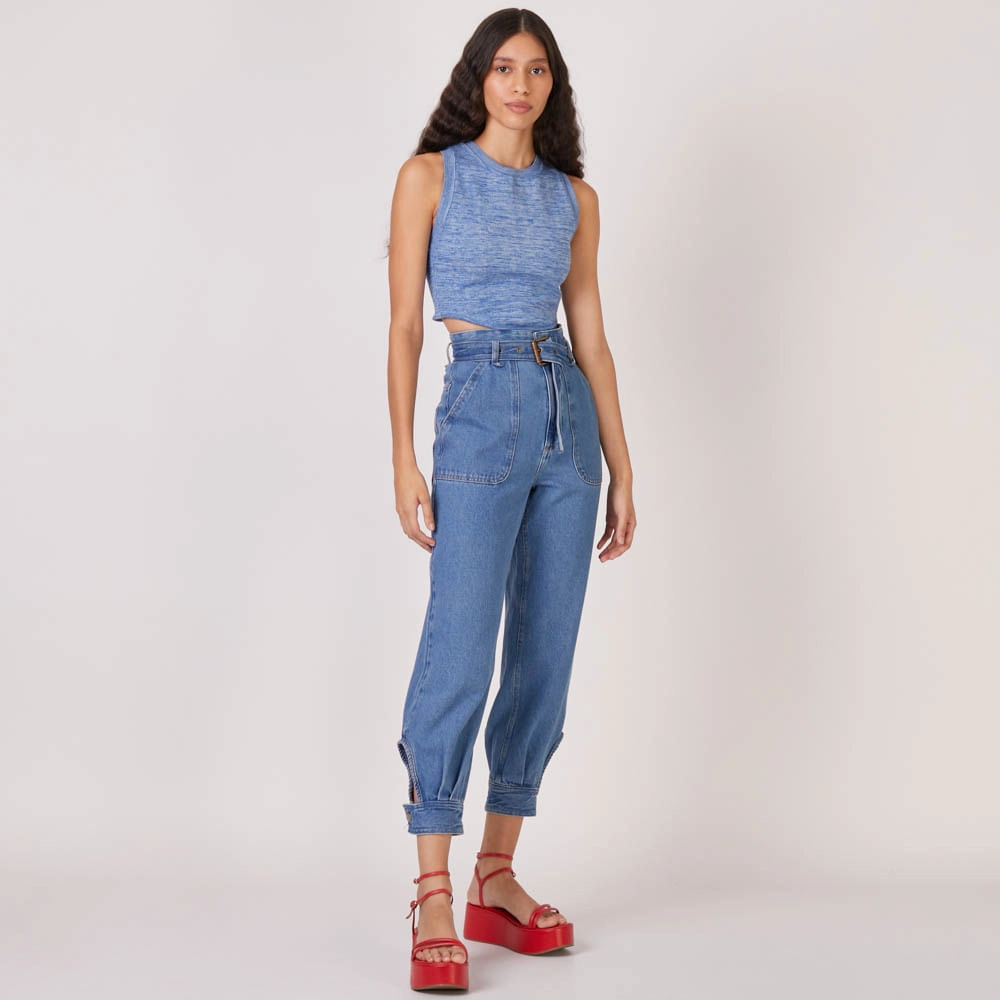 Calça Jeans Freddie - Azul Indigo Medio/34