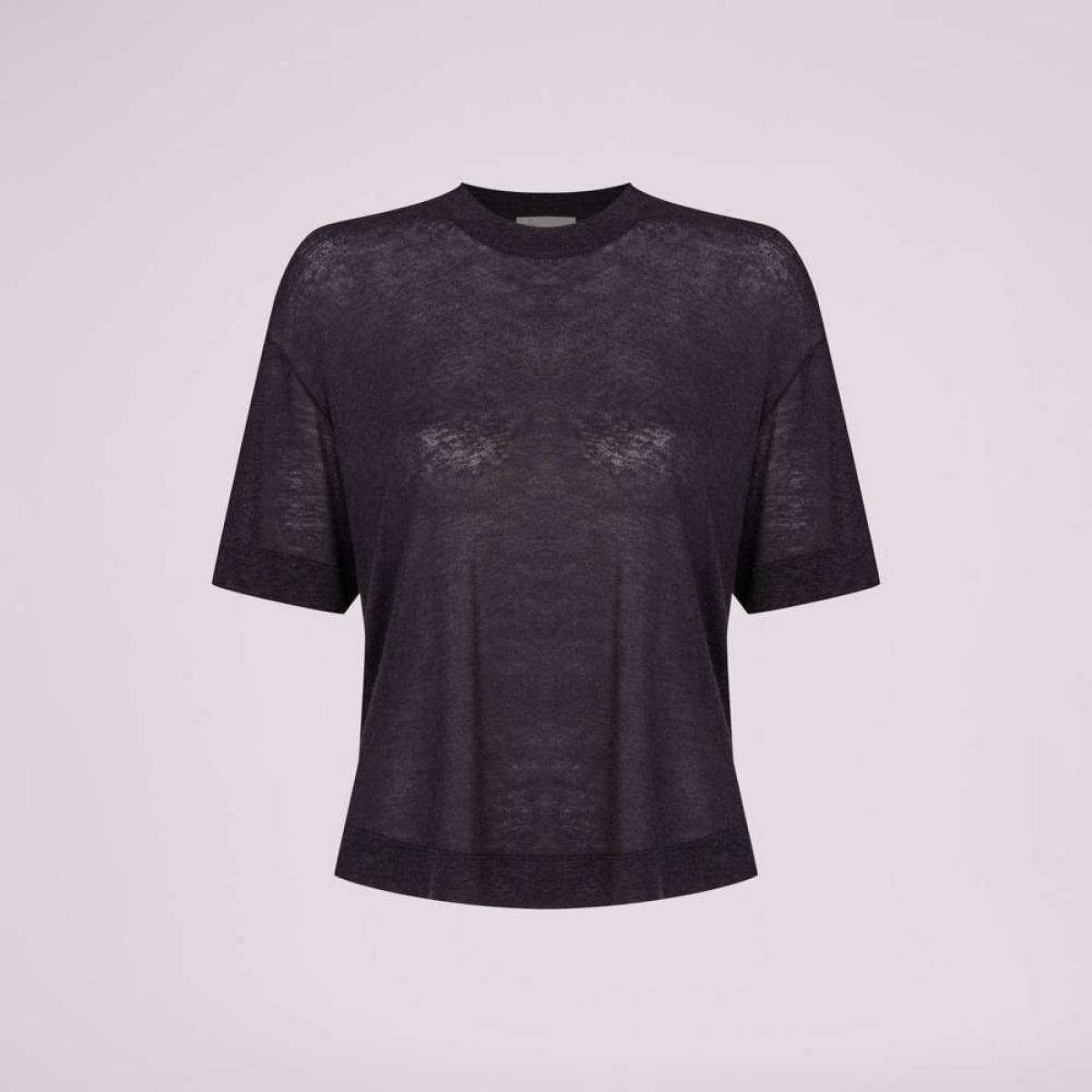 Camiseta Linho Fresh Laura - Preto/G Camiseta Linho Fresh Laura - Preto/G