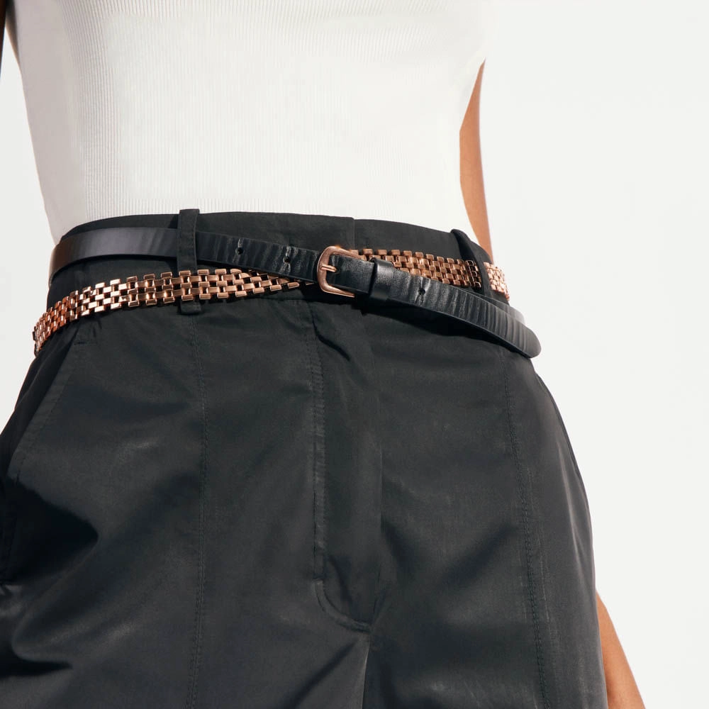 Cinto Couro Metal Duo Ava