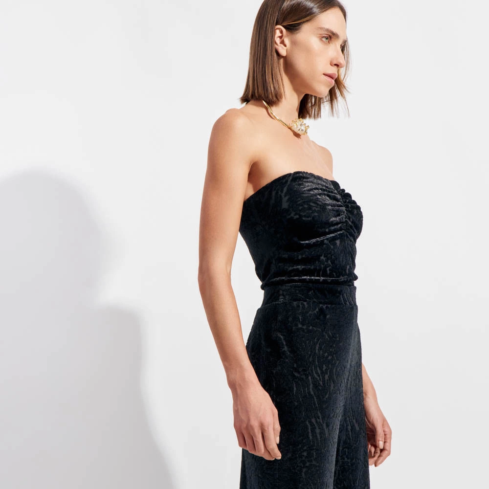 Jumpsuit Veludo Devorê Dalia