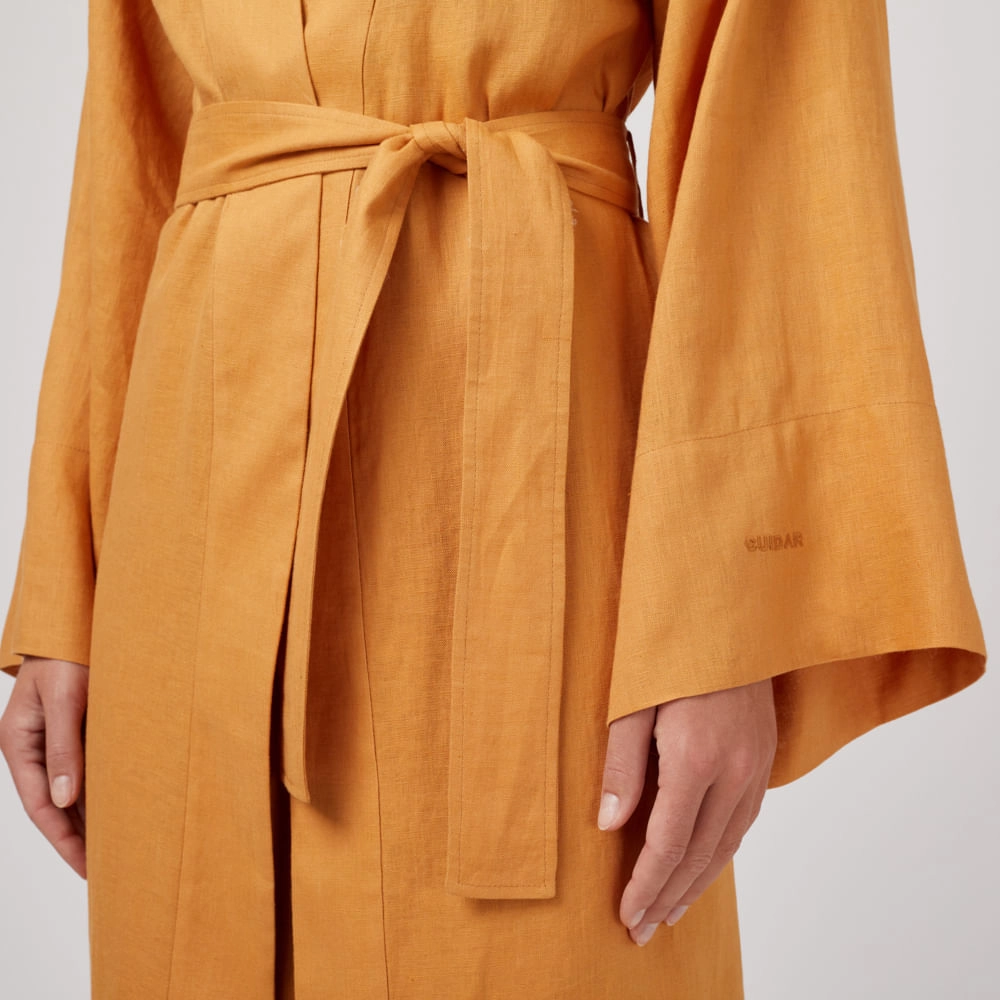 Kimono Linho Dream Dora - Laranja Carrot/M