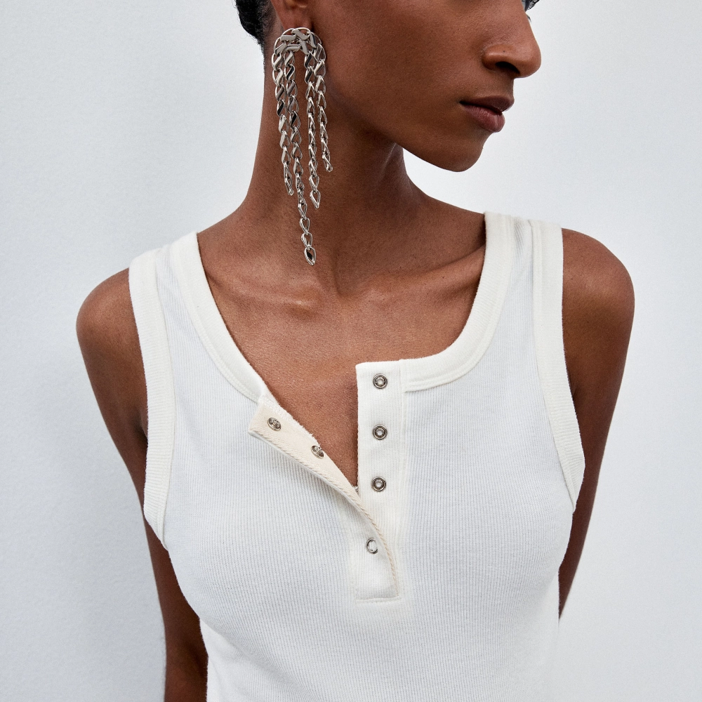 Regata Canelada Suzy - Off White/PP