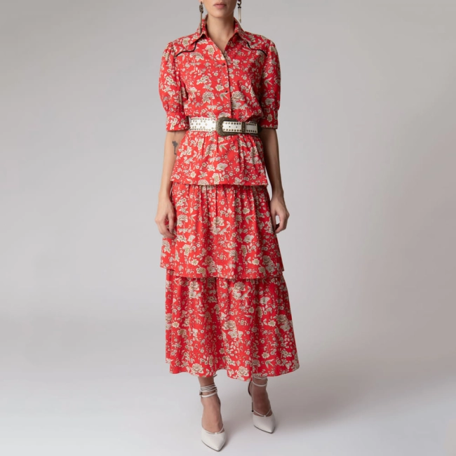 Saia Tricoline Flower Larissa