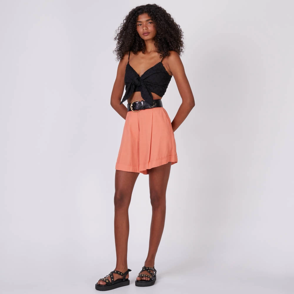 Shorts de Crepe Romeu