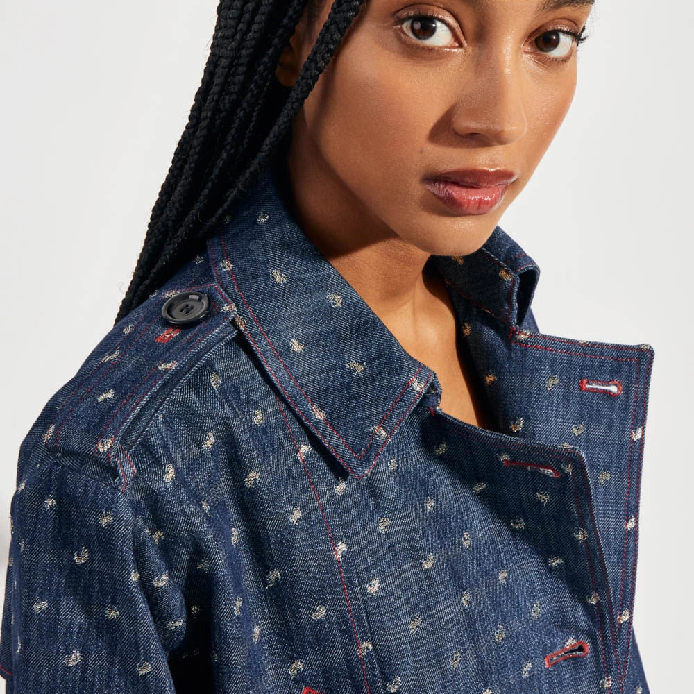 Trench Coat Gold Denim Diana