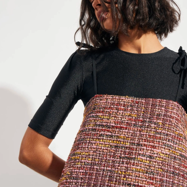 Vestido Bouclé Solaris Hazel