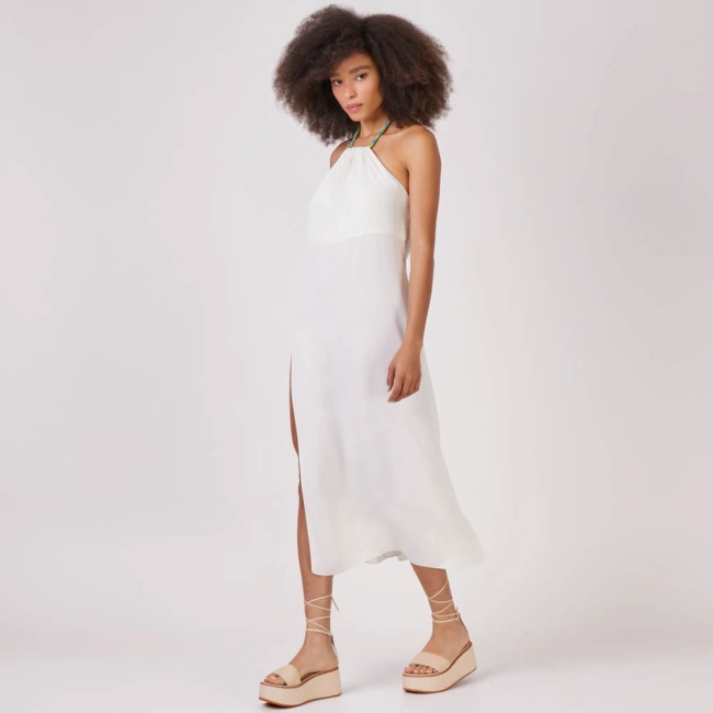 Vestido Crepe Corda Lais