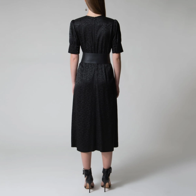 Vestido Crepe Jacquard Nivea