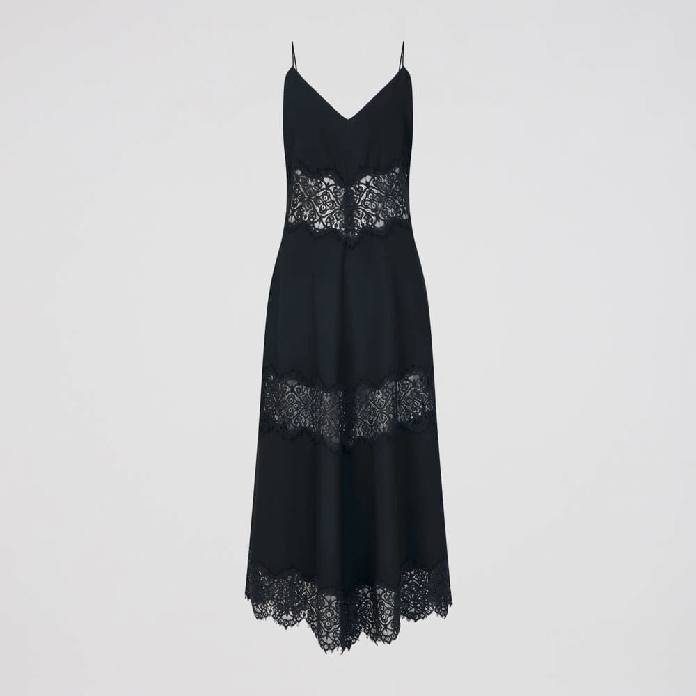 Vestido Crepe Lingerie Malu