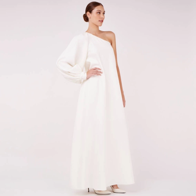 Vestido Crepe Noir Plum