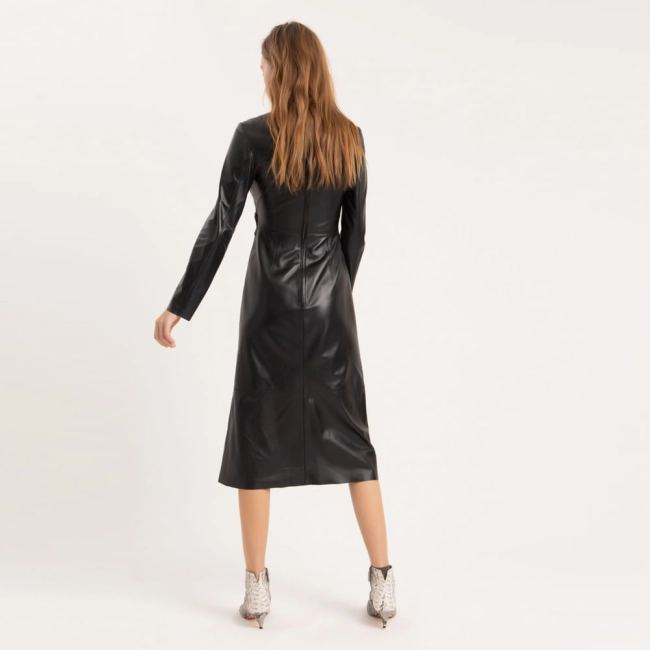 Vestido de Couro Nat