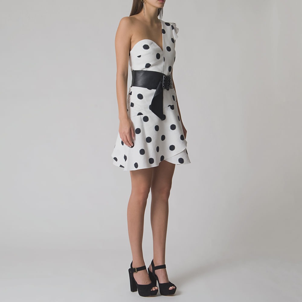 Vestido Linho Big Pois Laila