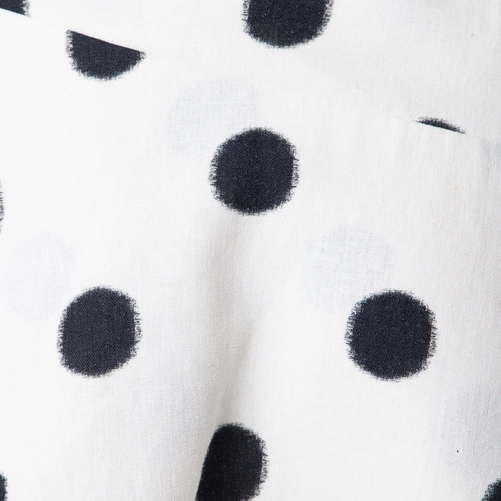 Vestido Linho Big Pois Laila