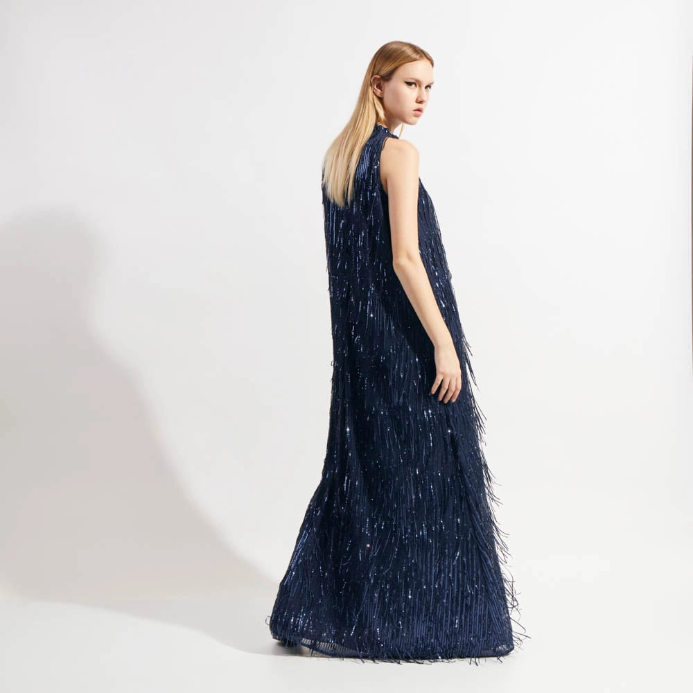 Vestido Paetê Franjas Fabi