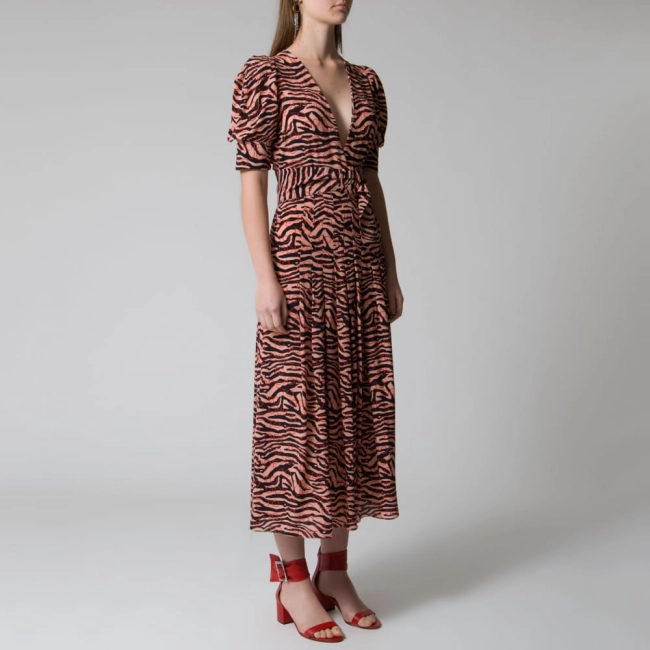 Vestido Seda Zebra Noemi