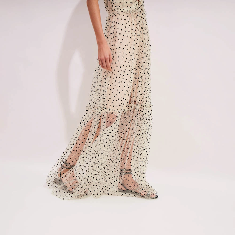 Vestido Tule Poá Pam