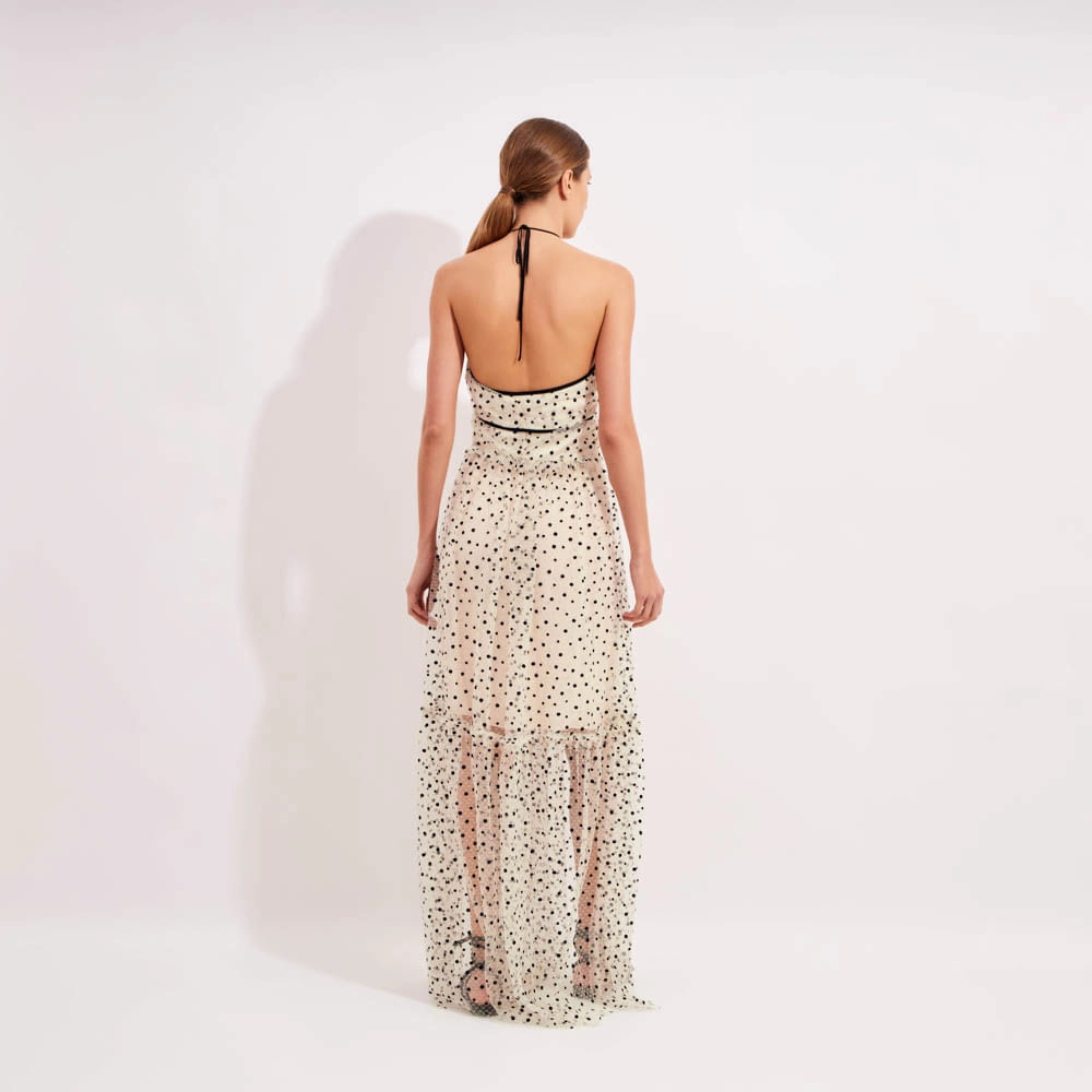 Vestido Tule Poá Pam