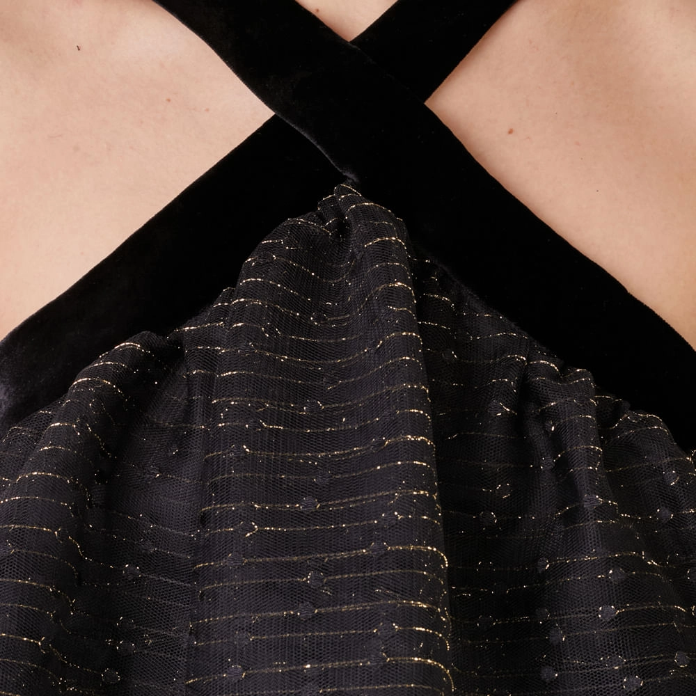 Vestido Tule Pois Javi