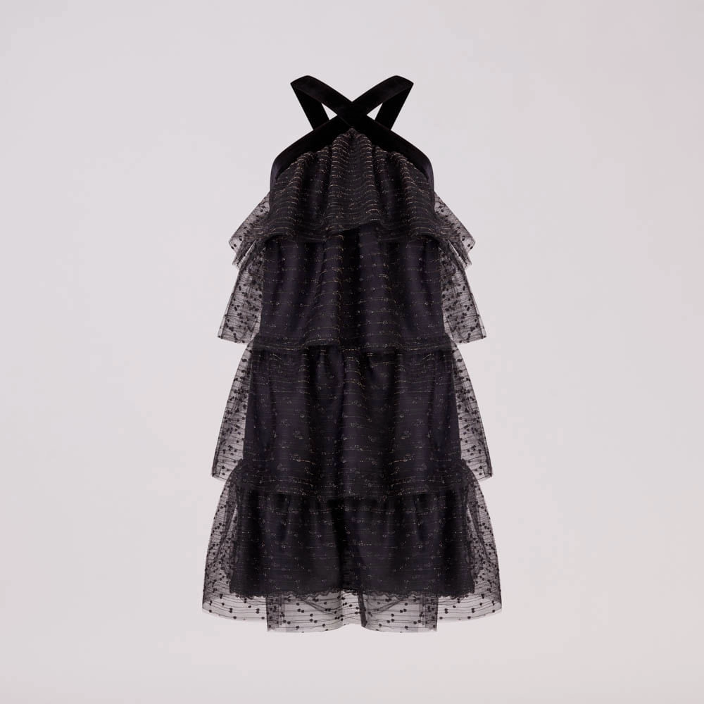 Vestido Tule Pois Javi