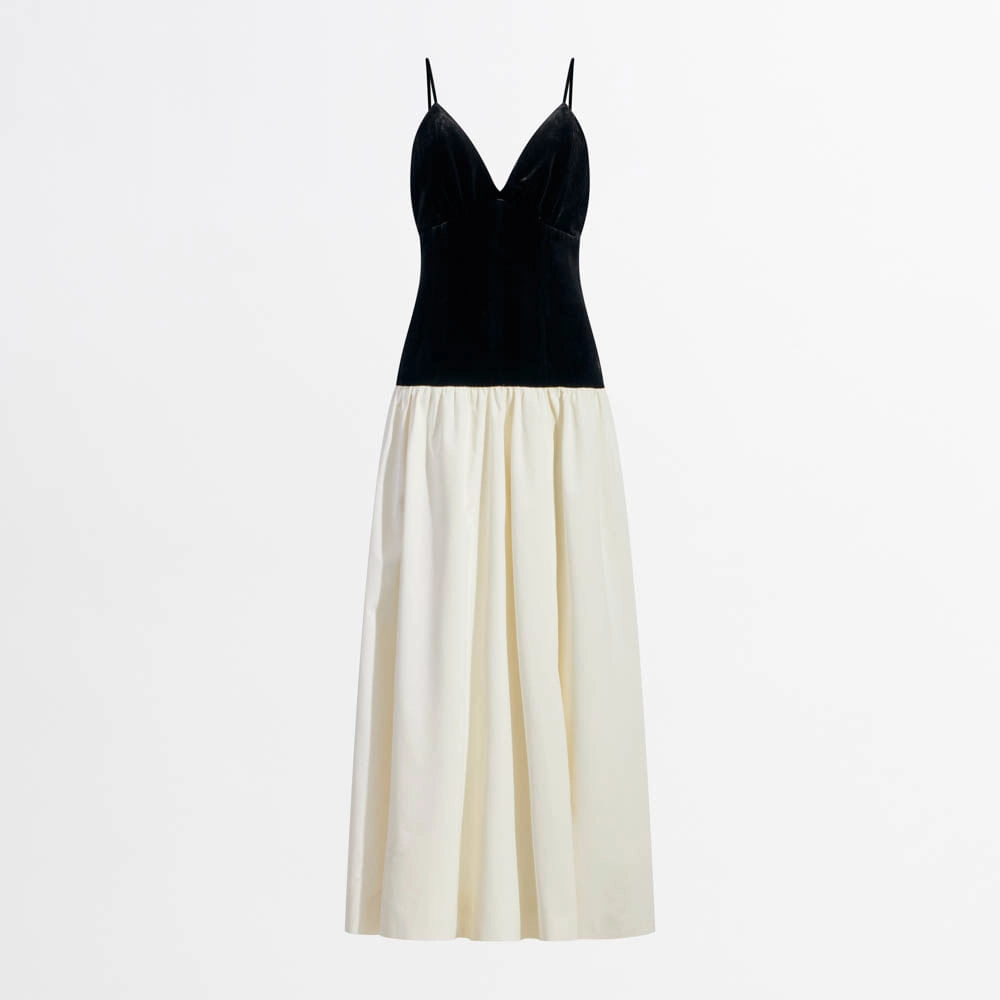 Vestido Veludo Tafetá Taty