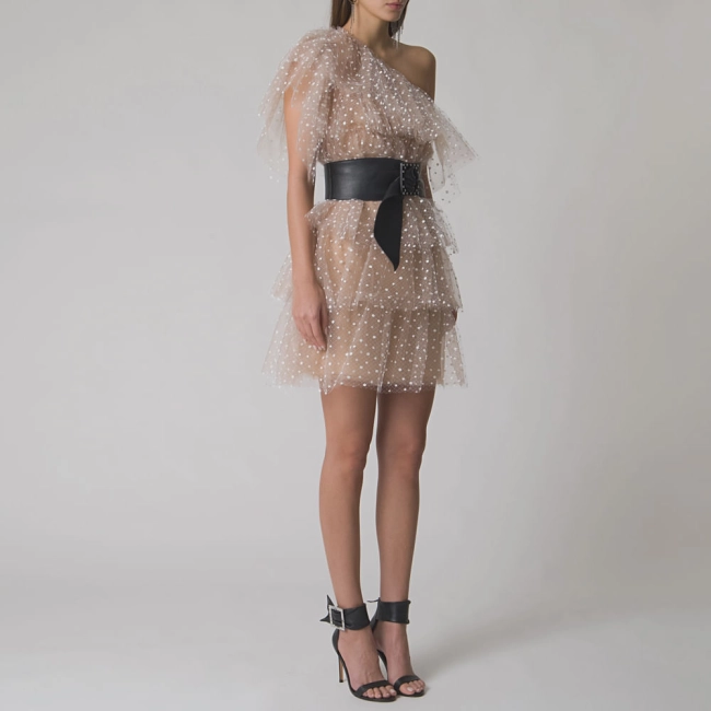 Vestido Voilette Pois Joana