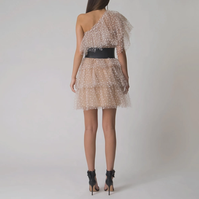 Vestido Voilette Pois Joana