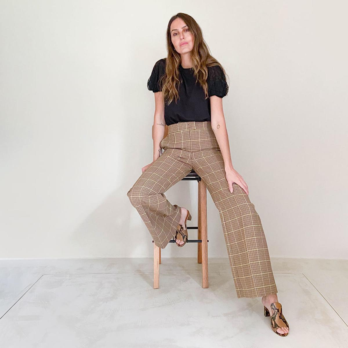 Calça Pied de Poule Msgm