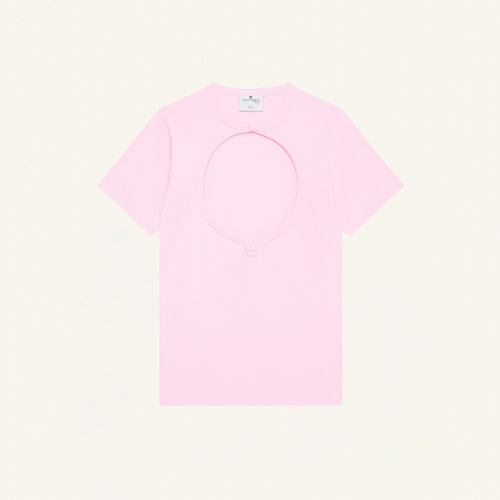 Camiseta Decote Círculo Courrèges