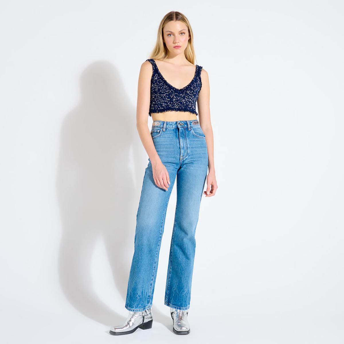 Calça Jeans Disco Metal Rabanne