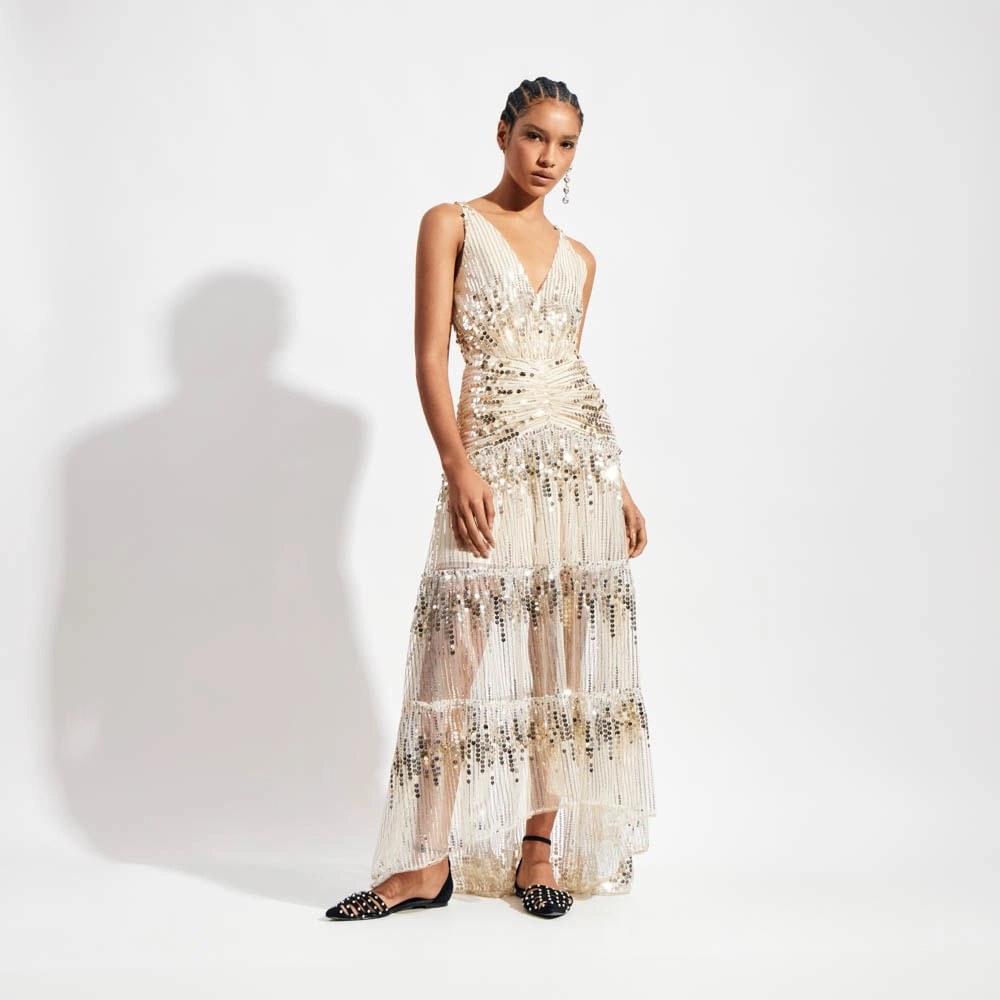 Vestido Paetê Music Paula