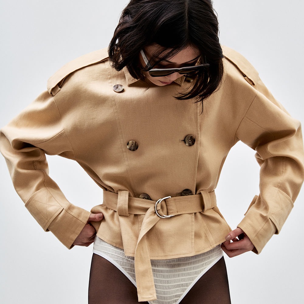 Trench Coat Linho Heavy Malasia