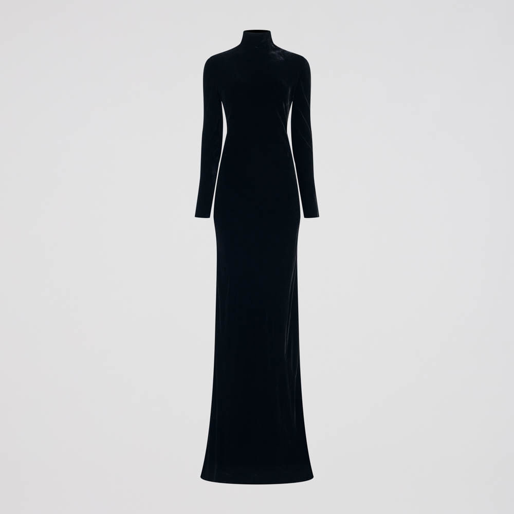 Vestido Longo Manga Comprida Reinaldo Lourenço