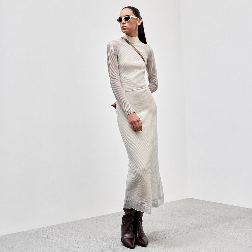 Vestido Tricot Diagonal Mel